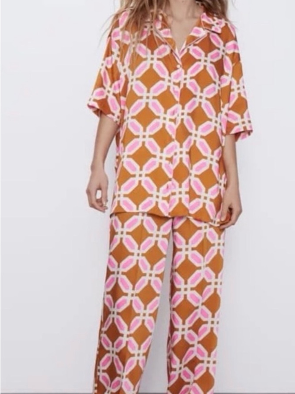 Zara 2 piece Geometric Wide-Leg *sold as set - Picture 2 of 5